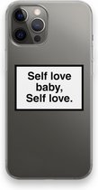 Case Company® - iPhone 12 Pro Max hoesje - Self love - Soft Cover Telefoonhoesje - Bescherming aan alle Kanten en Schermrand