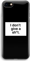 Case Company® - iPhone SE 2020 hoesje - Don't give a shit - Soft Cover Telefoonhoesje - Bescherming aan alle Kanten en Schermrand