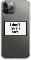 Case Company® - iPhone 13 Pro Max hoesje - Don't give a shit - Soft Cover Telefoonhoesje - Bescherming aan alle Kanten en Schermrand