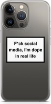 Case Company® - iPhone 13 Pro hoesje - I'm dope - Soft Cover Telefoonhoesje - Bescherming aan alle Kanten en Schermrand
