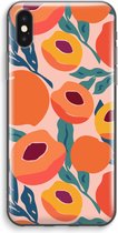 Case Company® - iPhone XS Max hoesje - Perzik - Soft Cover Telefoonhoesje - Bescherming aan alle Kanten en Schermrand