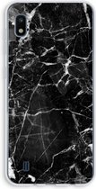 Case Company® - Samsung Galaxy A10 hoesje - Zwart Marmer - Soft Cover Telefoonhoesje - Bescherming aan alle Kanten en Schermrand