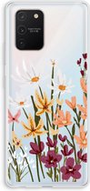 Case Company® - Samsung Galaxy S10 Lite hoesje - Painted wildflowers - Soft Cover Telefoonhoesje - Bescherming aan alle Kanten en Schermrand