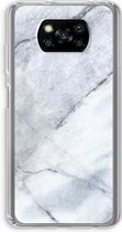 Case Company® - Poco X3 Pro hoesje - Witte marmer - Soft Cover Telefoonhoesje - Bescherming aan alle Kanten en Schermrand