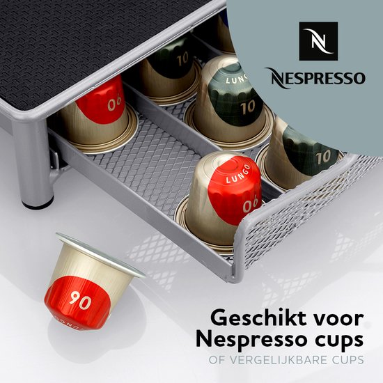 samenkomen Verdeelstuk echtgenoot Capsulehouder met Lade - geschikt voor Nespresso koffiecups - 40 capsules -  Plateau... | bol.com