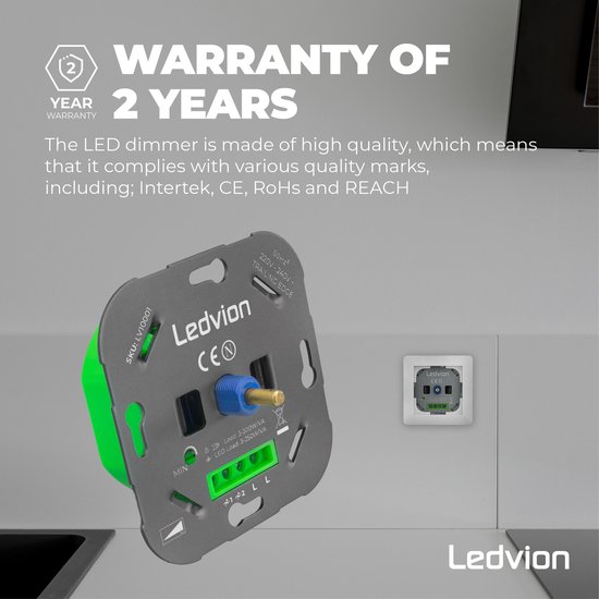 Gradateur LED Ledvion 3-250 Watt 220-240V - Coupure de phase - Universel - Complet