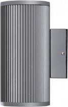 Oneiro’s Luxe wandlamp Siracusa 2x 35W 230V 21 cm aluminium grijs - zwart - prikspot - zonne-energie - led buiten - lamp - solar – LED – tuinverlichting – tuin – zomer – verlichting – Solarla