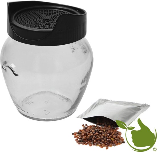 Complete Mason Jar Kiemen Kit | Kiemenpotten met roestvrijstalen zeefdeksels,Metselaarpotten met wijde opening Inmaakpot Deksels Set Groeiende Alfalfa Sprout Zaden Salade