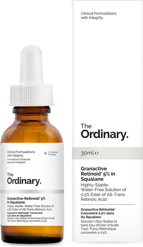 The Ordinary Granactive Retinoid 5% in Squalane serum flesje met druppelaar, 30ml.