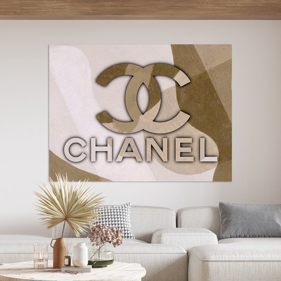 Canvas Schilderij - Chanel Camo - 90 x 60 cm - woonkamer of slaapkamer - PosterGuru