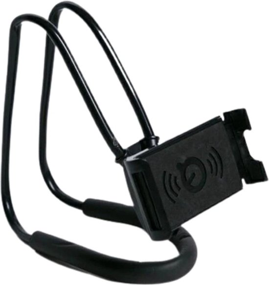 Lazy neck telefoonhouder - smartphone houder voor je nek - cadeau - buigbaar en universeel - Nekouder - Zwart
