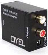 Digitaal Optical(SPDIF) & Coaxiaal naar Analoog Audio(RCA/Tulp) Converter