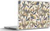 Laptop sticker - 17.3 inch - Bloemen - Patroon - Design - Natuur - 40x30cm - Laptopstickers - Laptop skin - Cover