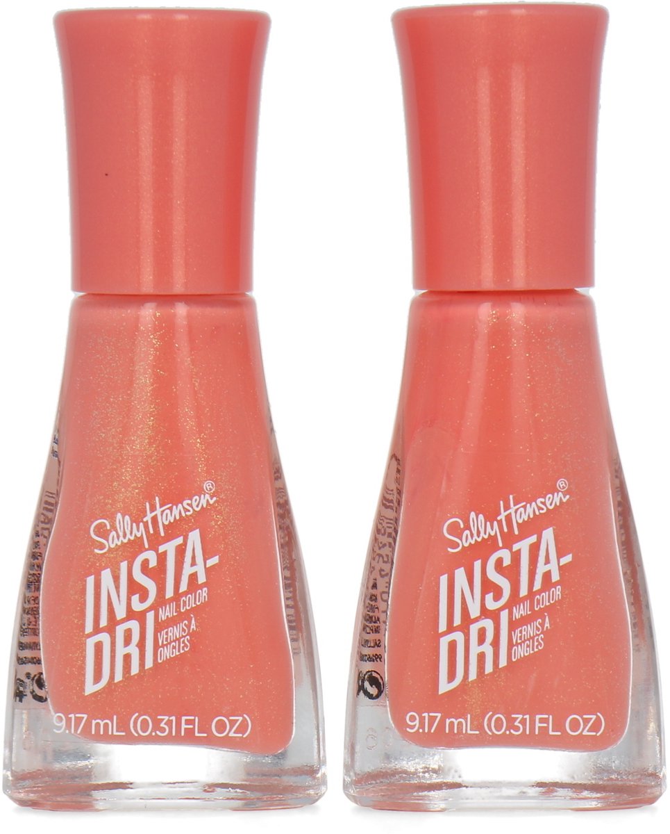 Sally Hansen Insta-Dri Nagellak - 343 Peach Buzz (set van 2)