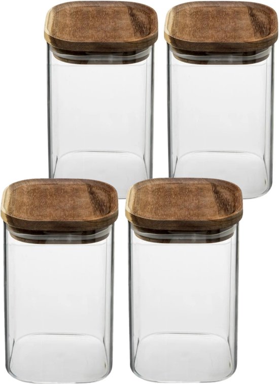 4x morceaux de boîtes de conservation / bocaux de conservation 1L verre  avec couvercle... | bol
