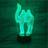 3D Led Lamp Met Gravering - RGB 7 Kleuren - Kameel