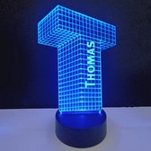 3D LED Lamp - Letter Met Naam - Thomas