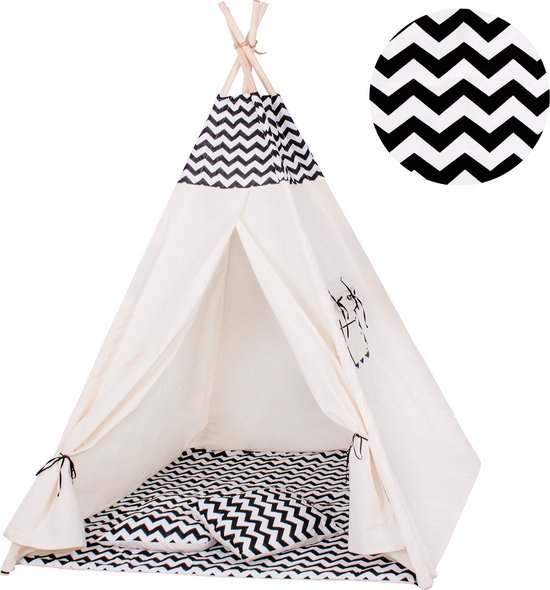 Springos Tipi Tent | Wigwam Speeltent | 120x100x180 cm |...