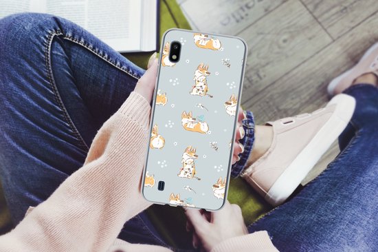 Coque Samsung Galaxy A10 - Motif - Chien - Corgi - Garçons - Filles - Enfants - Kids - Coque de téléphone en Siliconen