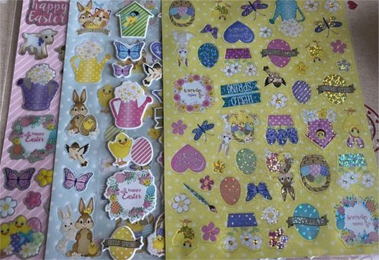 500pcs Easter Stickers, 38mm Happy Easter Stickers on Roll Self