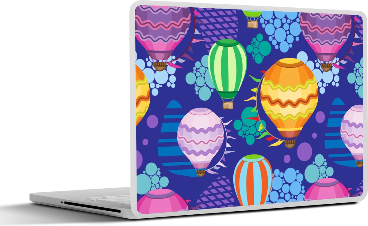 Laptop sticker - 11.6 inch - Luchtballon - Regenboog - Patronen - Kinderen - Abstract - 30x21cm - Laptopstickers - Laptop skin - Cover