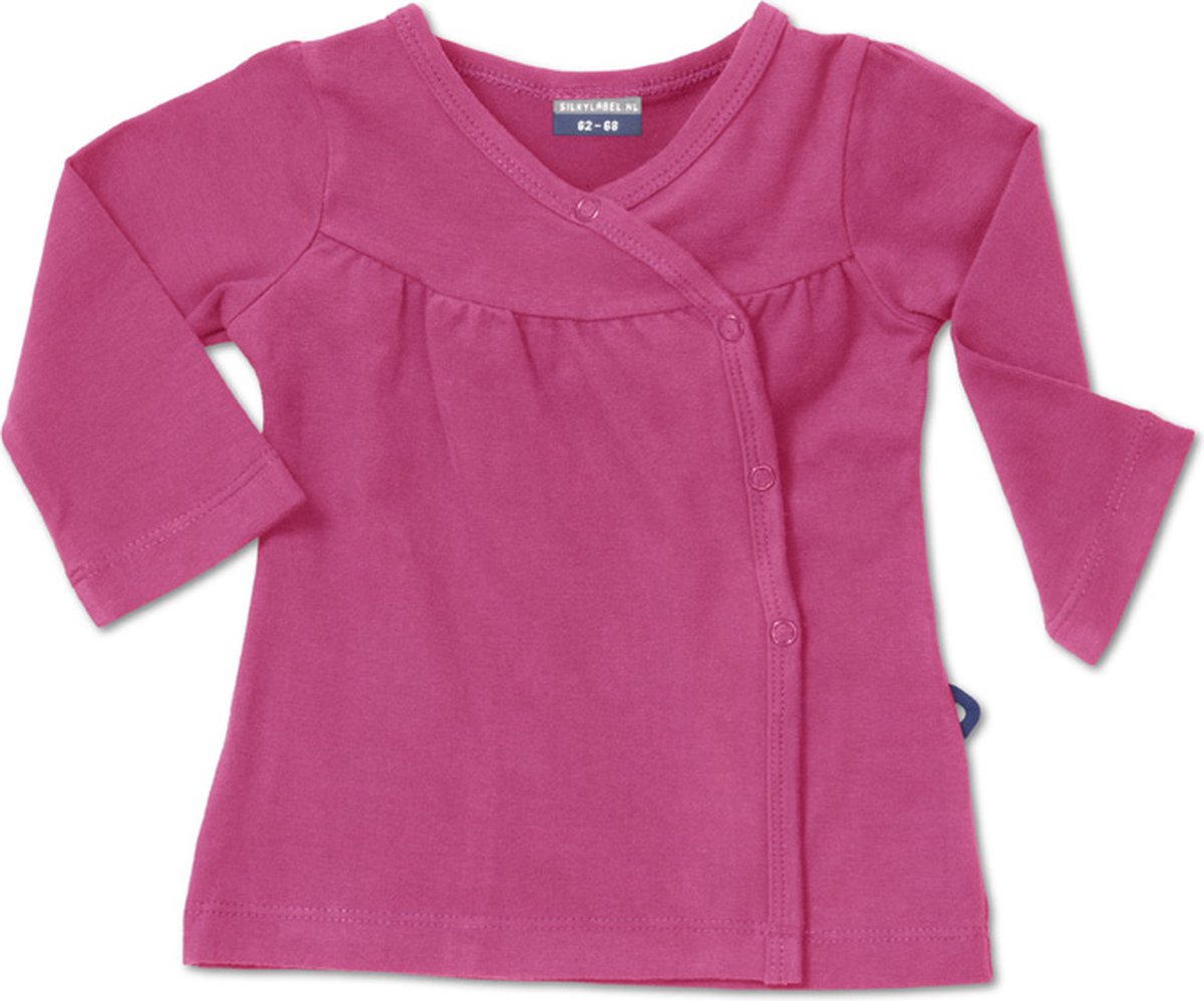 Silky Label vest met knoopjes Supreme pink - maat 74/80 - roze