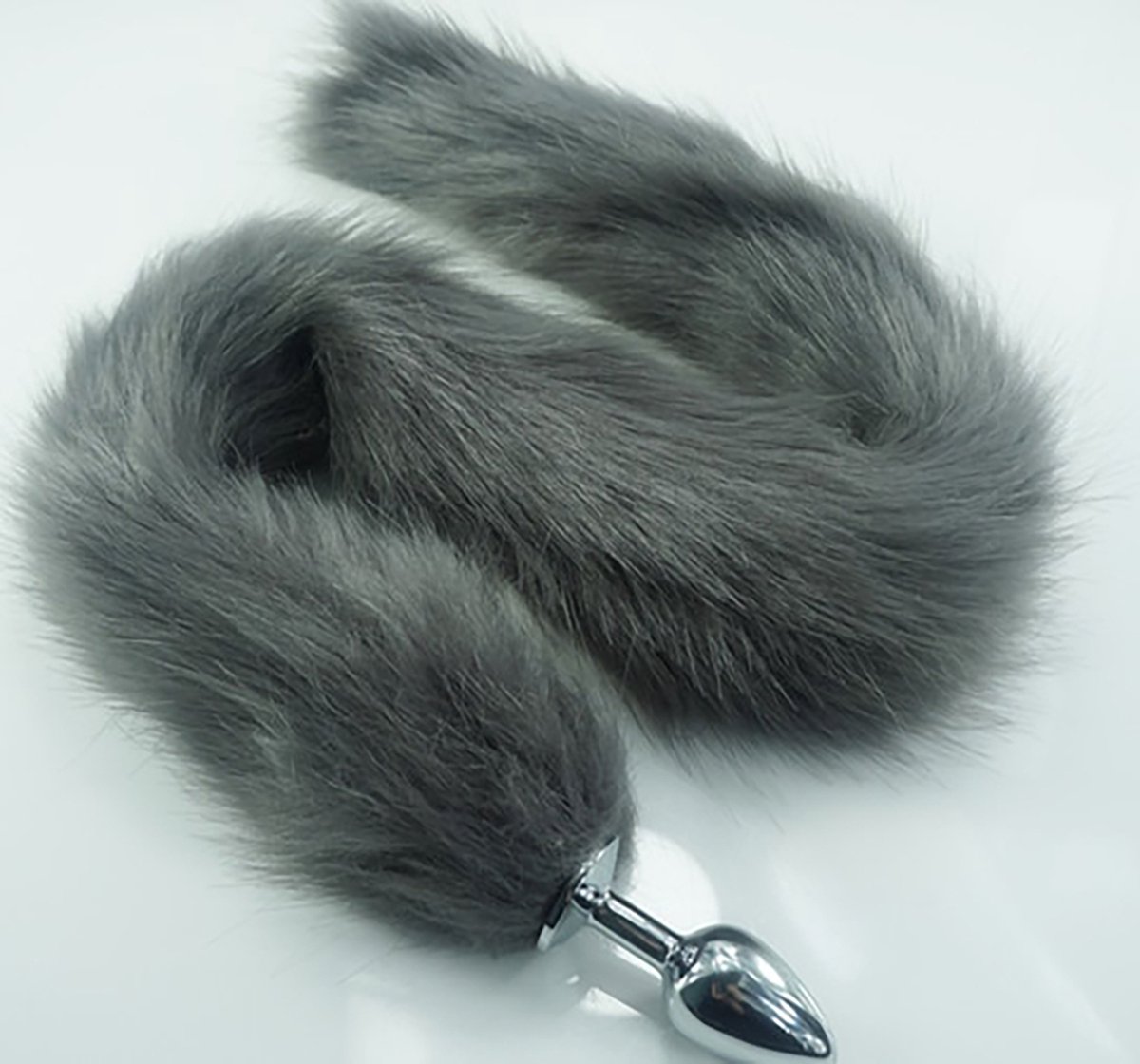 Goedkoopste Buttplug - Vossenstaart buttplug - Foxtail buttplug - Grijs - Erotisch - XL - 75CM - Anaal - Tail buttplug