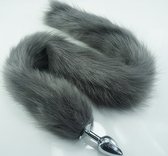 Buttplug - Vossenstaart buttplug - Foxtail buttplug - Grijs - Erotisch - XL - 75CM - Anaal - Tail buttplug