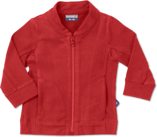 Silky Label vest met rits Hypnotizing red - maat 74/80 - rood