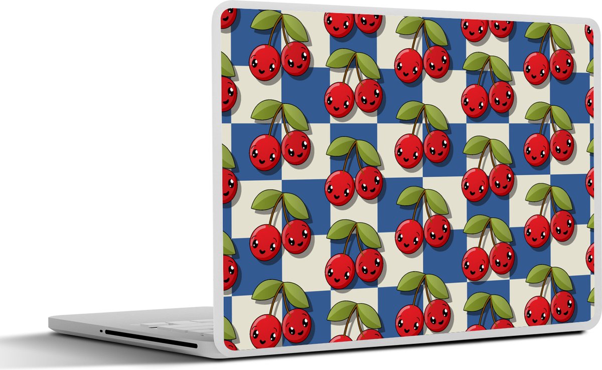 Laptop sticker - 12.3 inch - Meiden - Kers - Eten - Patronen - Girl - Kids - Kinderen - Meisjes - 30x22cm - Laptopstickers - Laptop skin - Cover