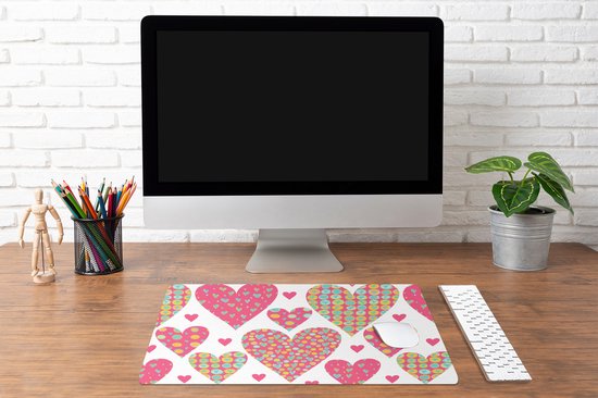 Un Tapis De Souris Tout Doux Avec Un Motif Cœur, Trop Mignon Pour Ton Bureau !