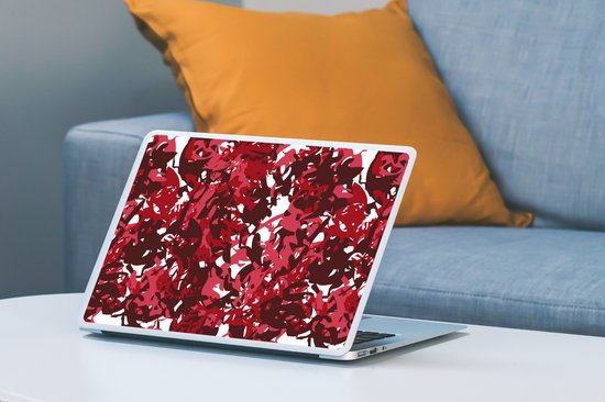 Sticker ordinateur portable - 14 pouces - Motif - Jungle - Rouge