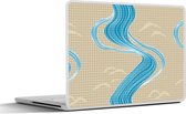 Laptop sticker - 14 inch - Patroon - Berg - Rivier - 32x5x23x5cm - Laptopstickers - Laptop skin - Cover