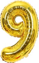 Ballon Hélium Goud Chiffre 9 76cm