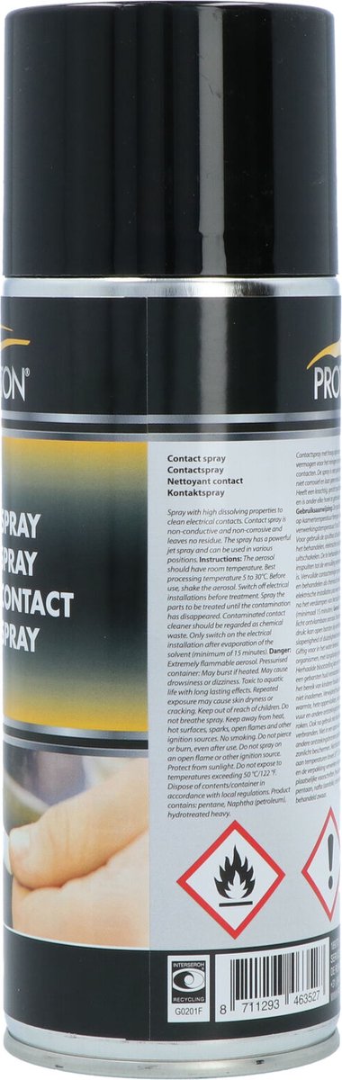 Protecton Contactspray 400ml - Niet Geleidend - Snel Drogend - 360° Toepasbaar - Krachtige Reiniging van Merkloos — afbeelding 2