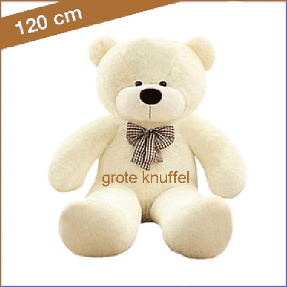 oosten Gevoel van schuld Chip Grote knuffelbeer 120 cm wit - XXL Mega Teddybeer - Beer Knuffel -  Valentijnsknuffel -... | bol.com