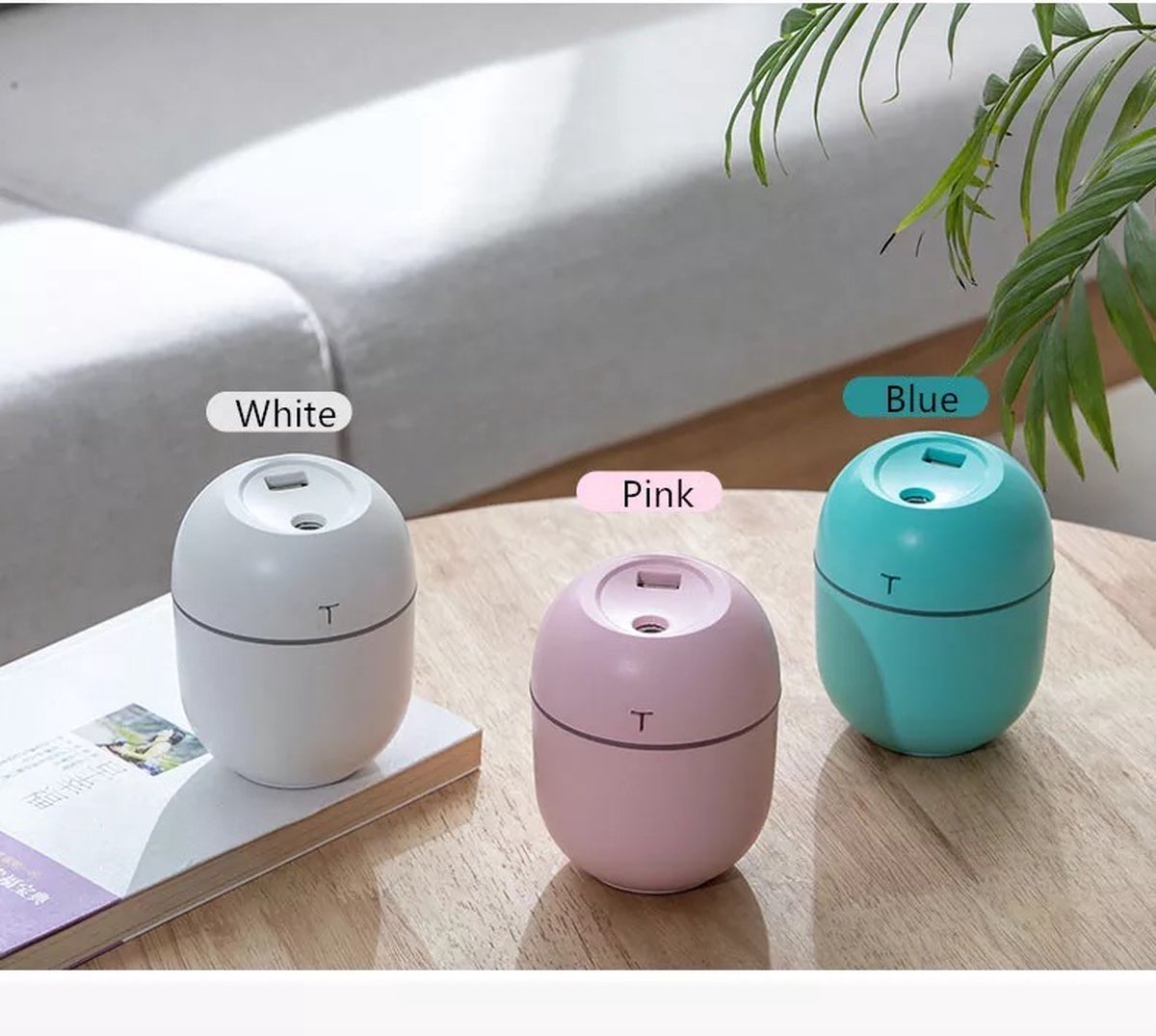 Jeebel Aromadiffuser voor Essentiële Oliën - 300ml Moderne Diffuser met Gekleurde LED Vlam-Kaarslichteffect - Mini Luchtbevochtiger met Koude Nevel voor Aromatherapie, Slaapkamer en Kantoor