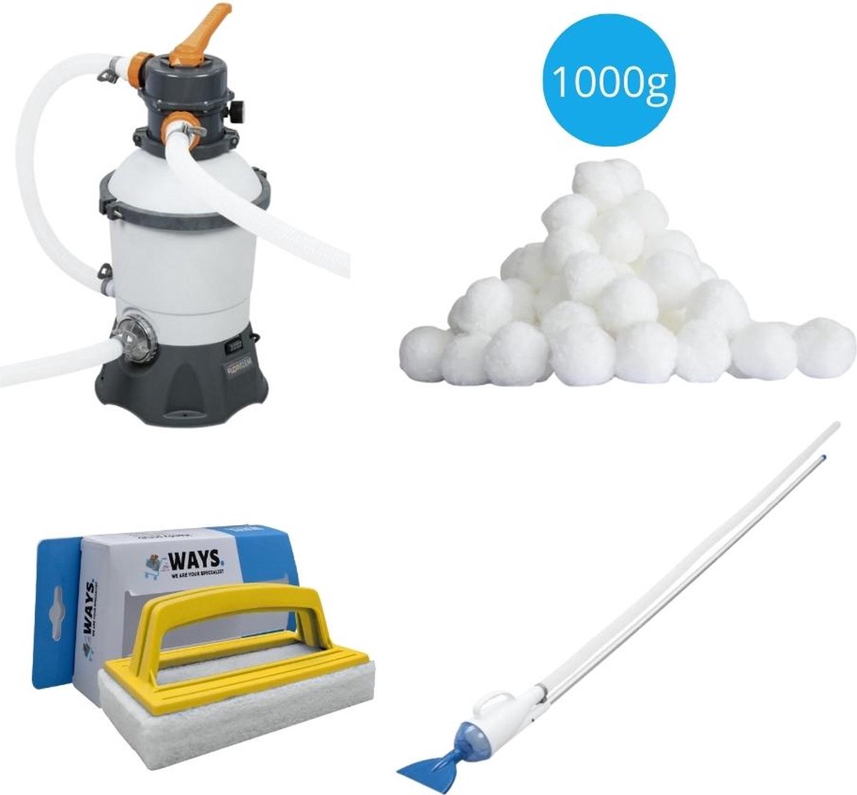 Bestway Aspirateur de piscine AquaCrawl & Pompe à filtre à sable 3028 — free download