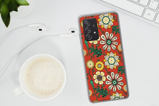 Coque Samsung Galaxy A33 5G - Design - Fleurs - Hippie - Rétro - Coque de téléphone en Siliconen