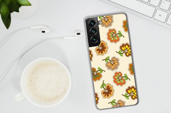 Coque Samsung Galaxy S22 Plus - Design - Fleurs - Rétro - Vintage - Coque de téléphone en Siliconen