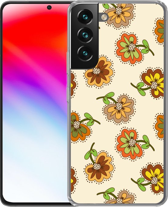 Coque Samsung Galaxy S22 Plus - Design - Fleurs - Rétro - Vintage - Coque de téléphone en Siliconen