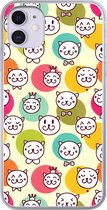 Coque iPhone 11 - Filles - Chat - Kroon - Motifs - Fille - Kids - Enfants - Coque de téléphone en Siliconen
