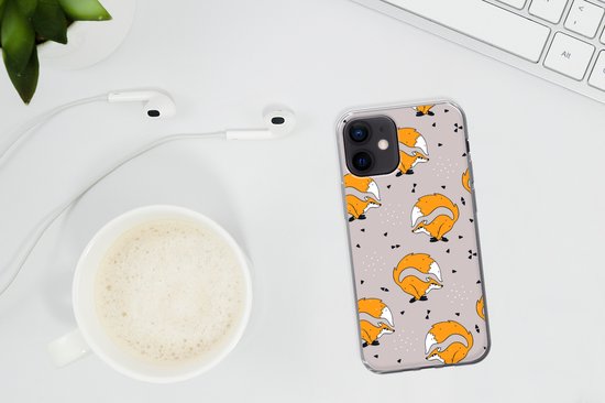 Coque iPhone 12 mini - Meiden - Renard - Animaux - Motifs - Coque de téléphone en Siliconen -