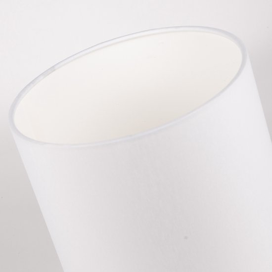 Abat-jour Uniqq tissu blanc Ø 20 cm – hauteur 20 cm