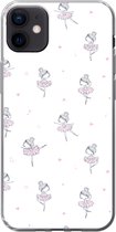 iPhone 12 mini hoesje - Meiden - Ballet - Roze - Patronen - Girl - Kids - Kinderen - Siliconen Telefoonhoesje