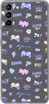 Geschikt voor Samsung Galaxy S21 Plus hoesje - Meisjes - Gaming - Console - Patronen - Girl - Kids - Kinderen - Kindje - Siliconen Telefoonhoesje