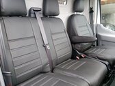 Pasvorm stoelhoezen set (stoel en duobank) Ford Transit 2014 /m heden - Kunst leer zwart