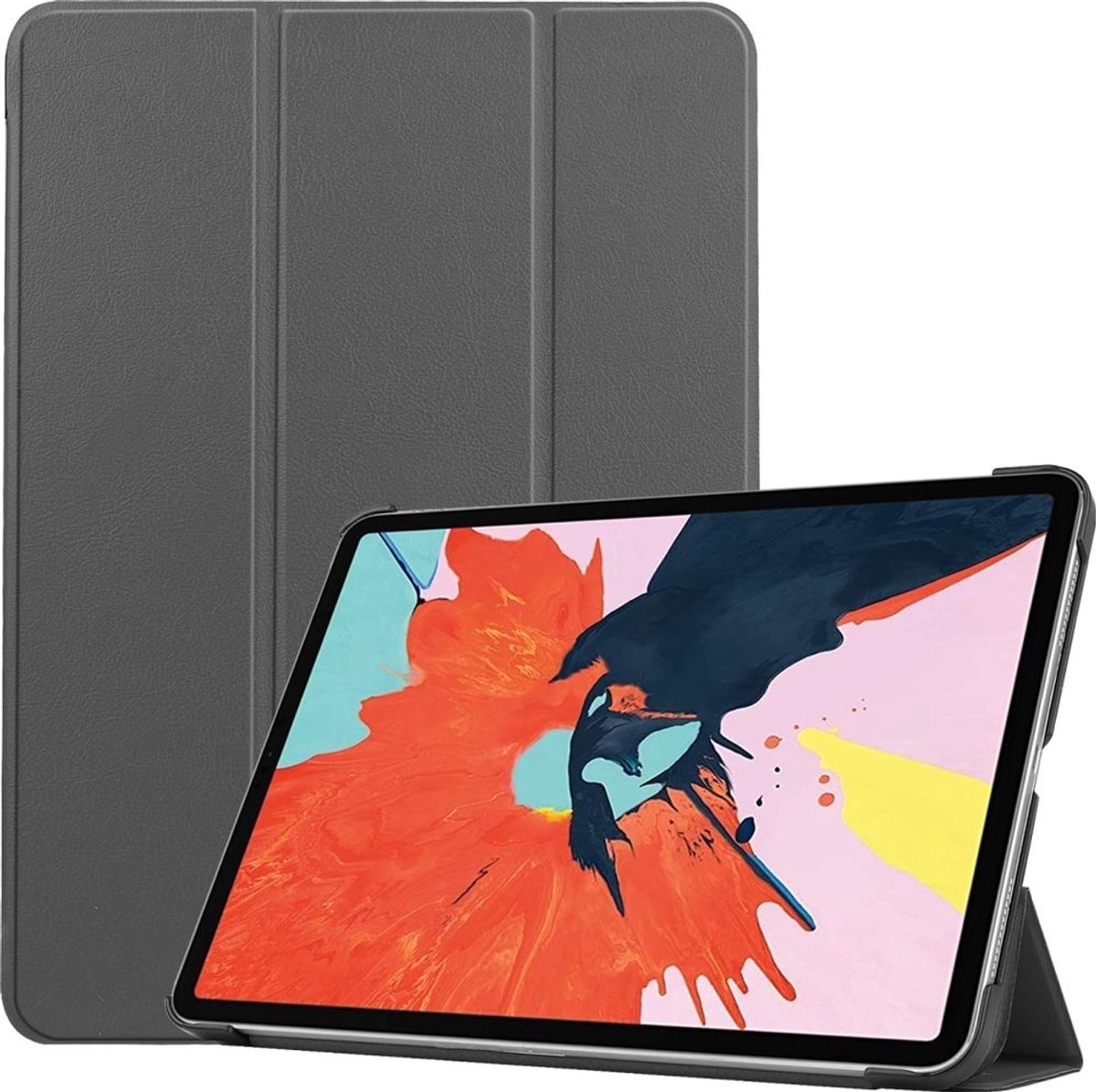 Mobigear Tablethoes geschikt voor Apple iPad Air 4 (2020) Hoes | Mobigear Tri-Fold Bookcase - Grijs
