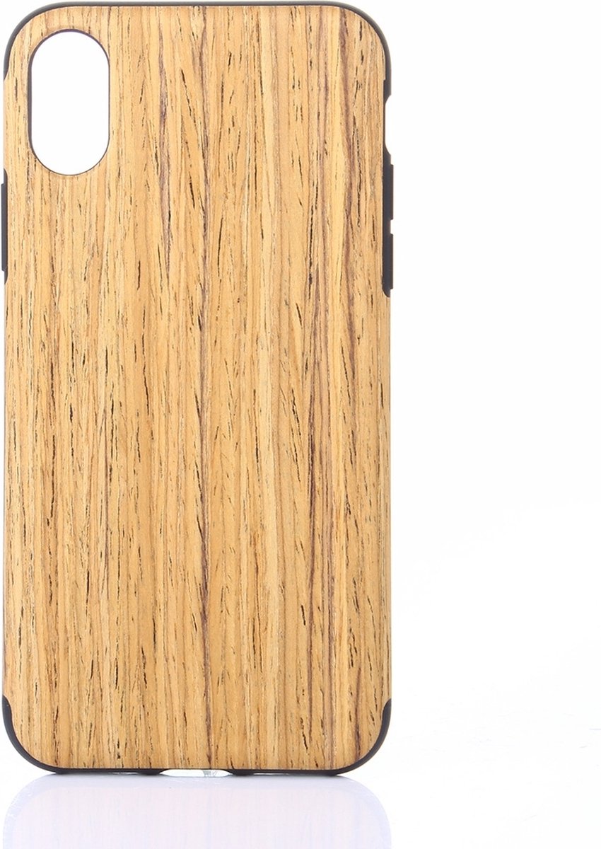 Mobigear Hoesje geschikt voor Apple iPhone XS Max Telefoonhoesje Flexibel TPU | Mobigear Nature Backcover | iPhone XS Max Case | Back Cover - Rosewood | Bruin