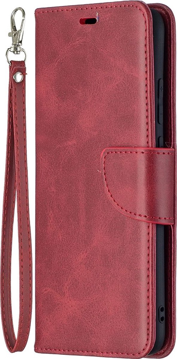 Mobigear Telefoonhoesje geschikt voor Samsung Galaxy A02s Hoesje | Mobigear Excellent Bookcase Portemonnee | Pasjeshouder voor 3 Pasjes | Telefoonhoesje voor Pinpas / OV Kaart / Rijbewijs - Rood